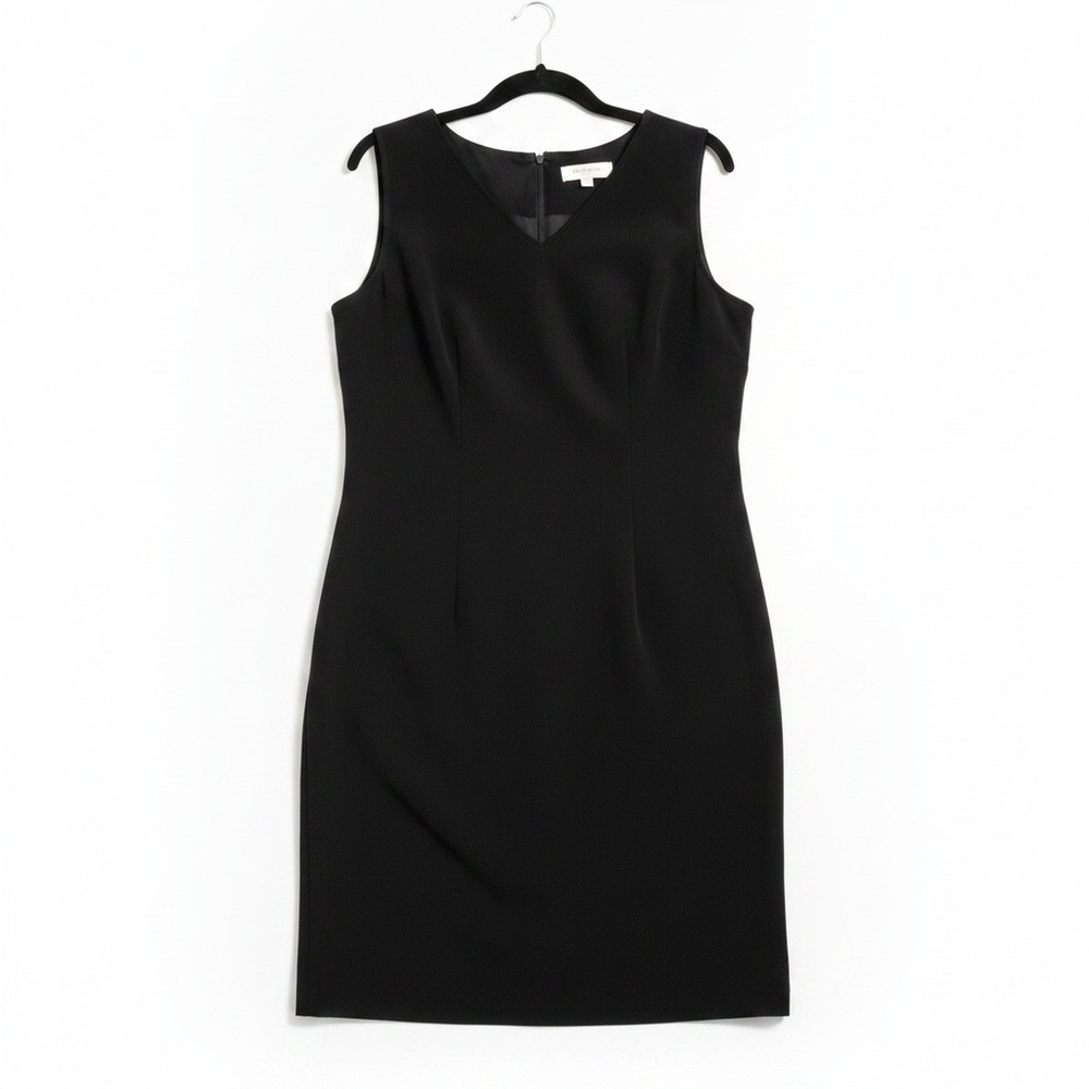 Studio C Plus Black Sleeveless V-Neck Sheath Dress, Women's‎ Size 18W 4230580
